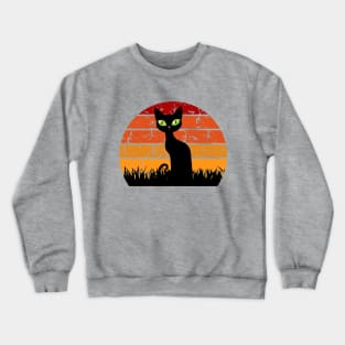 Retro Cat Crewneck Sweatshirt